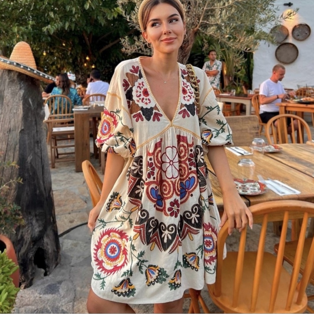 Zara Multicolor Bohemian Dress